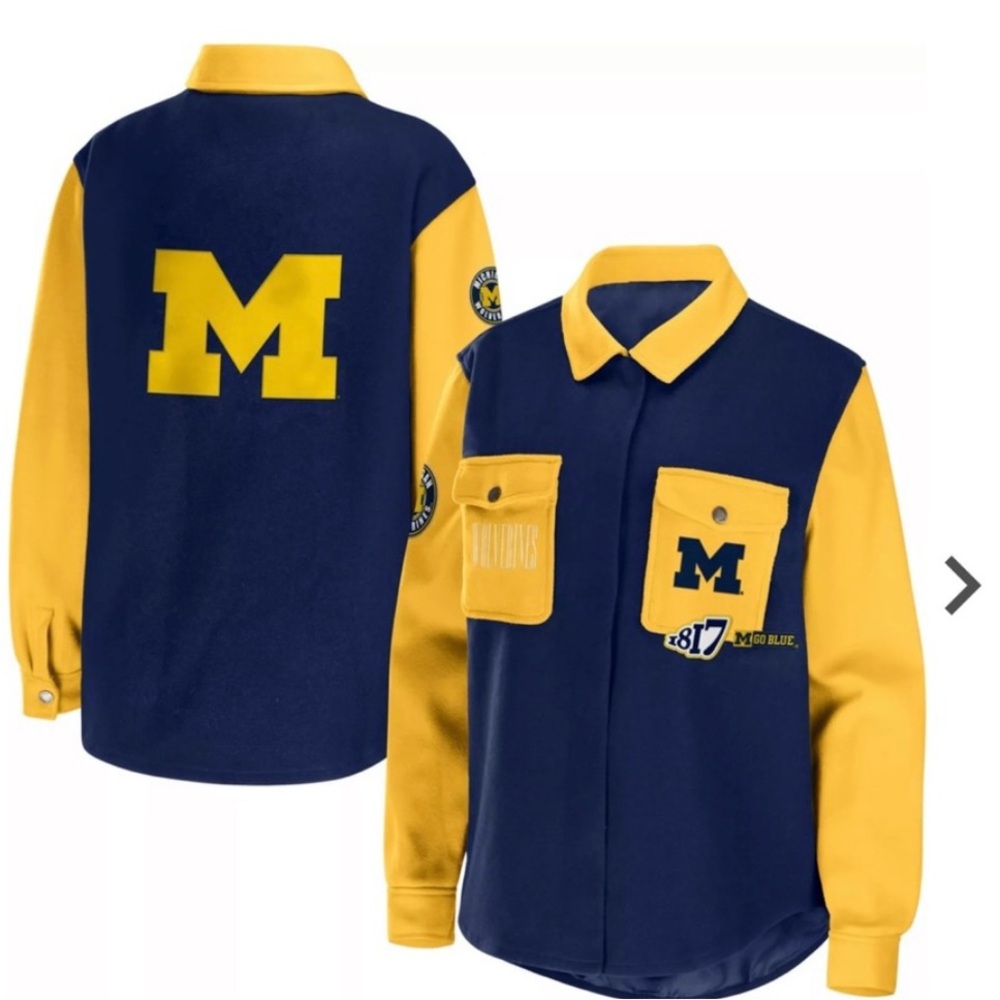 WEAR by Erin Andrews Women
Michigan Wolverines Blue/Maize Shacket LARGE Jacket